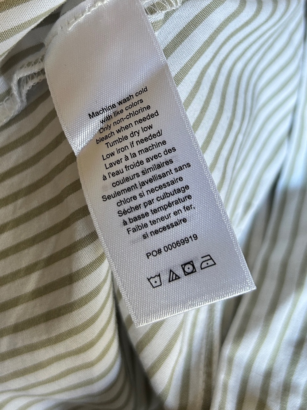 Rag & Bone Becca Stripe Crop Poplin Shirt Moss Cotton Button Up - Picture 8 of 8